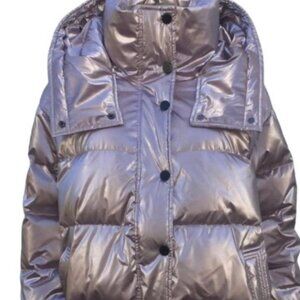 Pink down coat